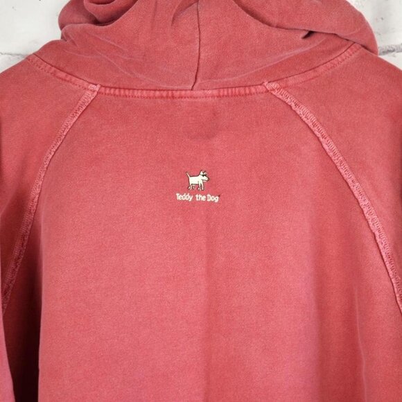 Teddy the Dog Novelty Applique Distressed Full Zip Hoodie Sweatshirt Jacket XXL - Picture 6 of 8